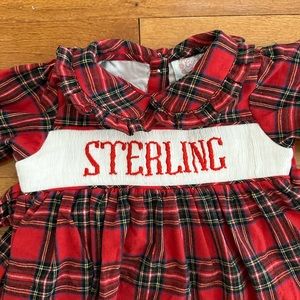 “Sterling” Monogrammed Cecil & Lou Plaid Set: Size Girls 3T